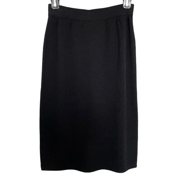 Two-Piece St. John Suit - Pale Pink and Black Jacket PLUS Black Skirt - Size 4 - Picture 4 of 16